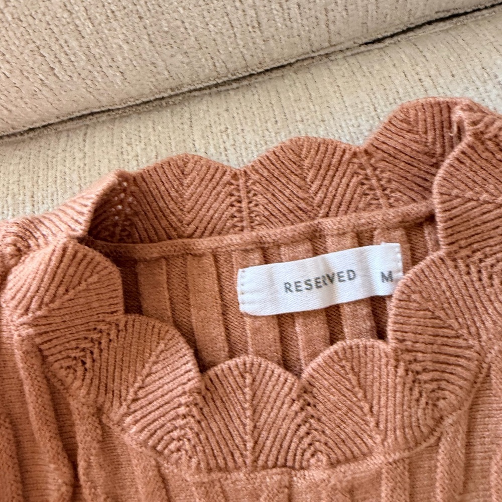 Reserved Rust Cable Knit Sweater - image 2
